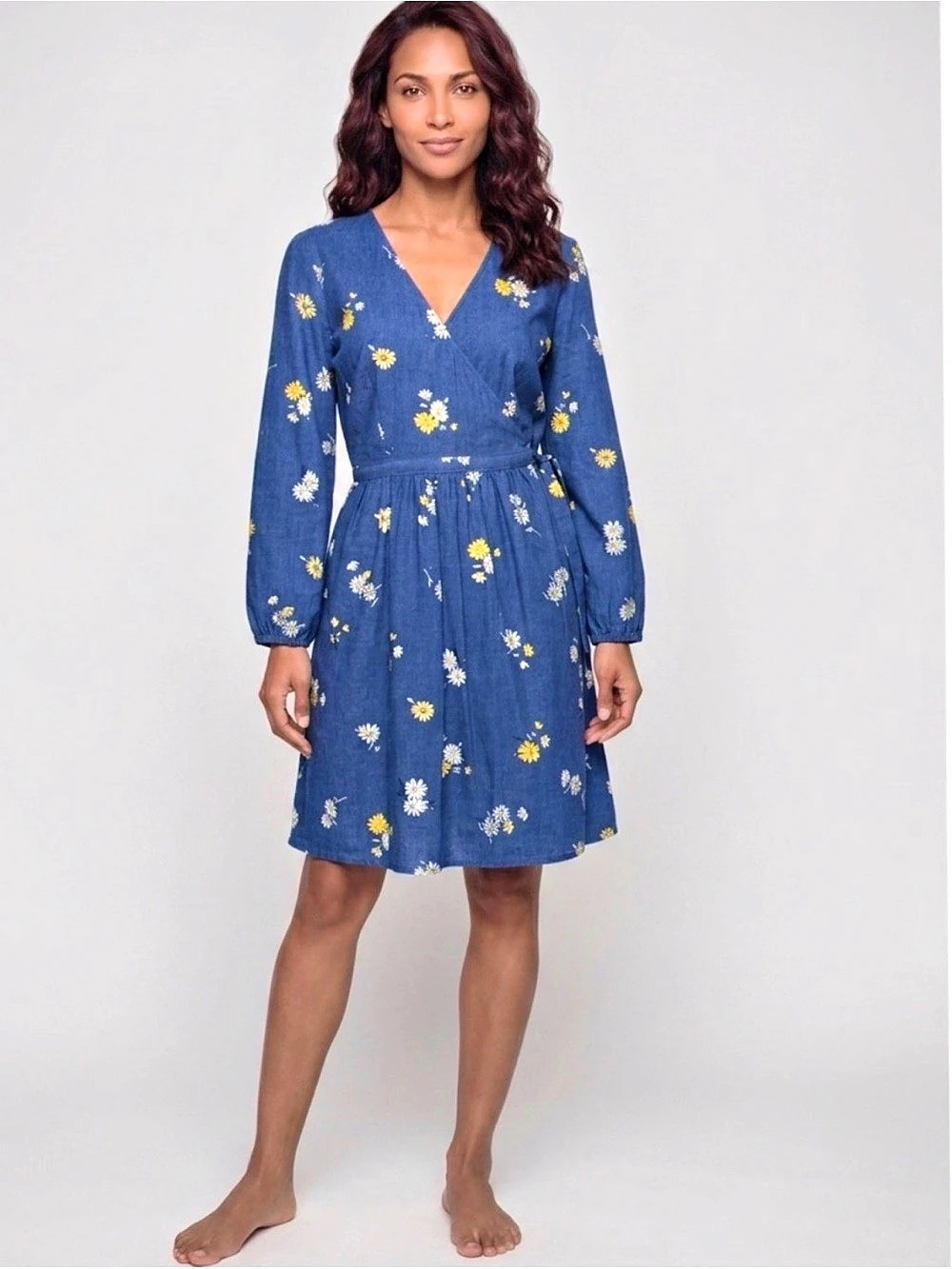 Floral Midi Dress in Blue